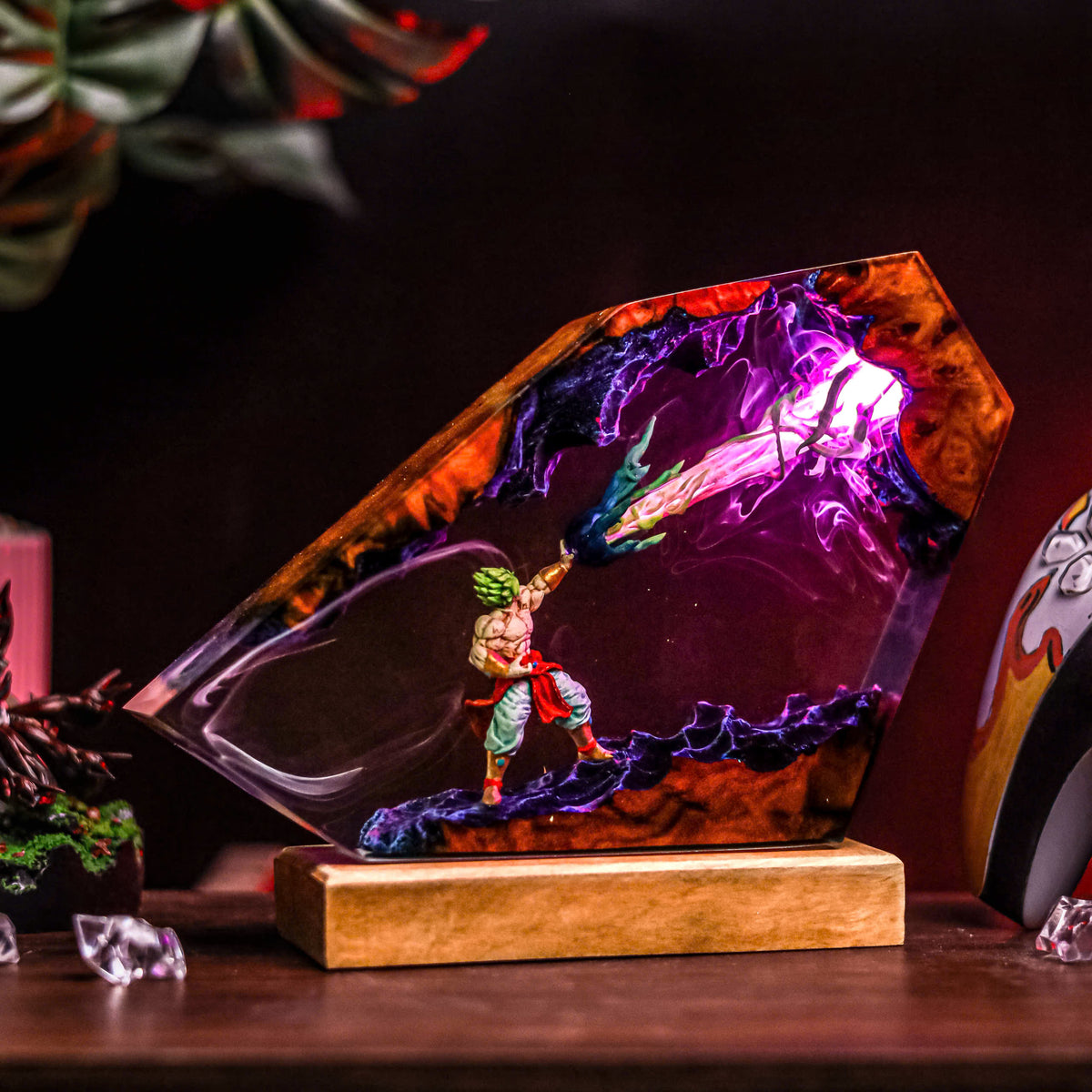 Broly Resin Lamp | LED RGB DragonBall | Lumiverse Resin