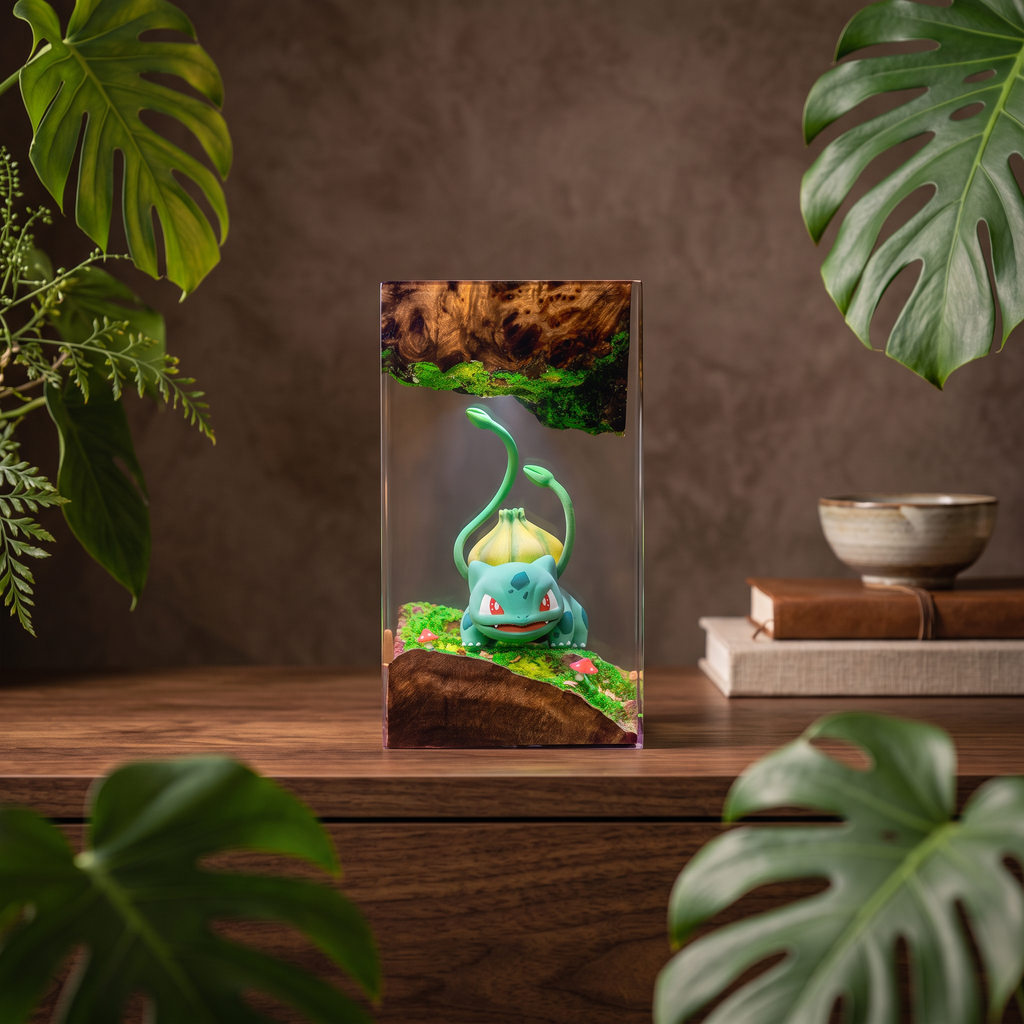 Bulbasaur Resin Lamp | LED RGB Pokemon | Lumiverse Resin