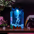 Captain America Resin Lamp | Handmade MarvelComics LED | Lumiverse Resin