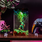 Captain America Resin Lamp | Handmade MarvelComics LED | Lumiverse Resin