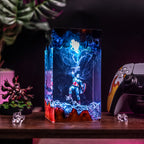 Captain America Resin Lamp | Handmade MarvelComics LED | Lumiverse Resin