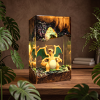Charizard Resin Lamp | LED Diorama Pokemon | Lumiverse Resin