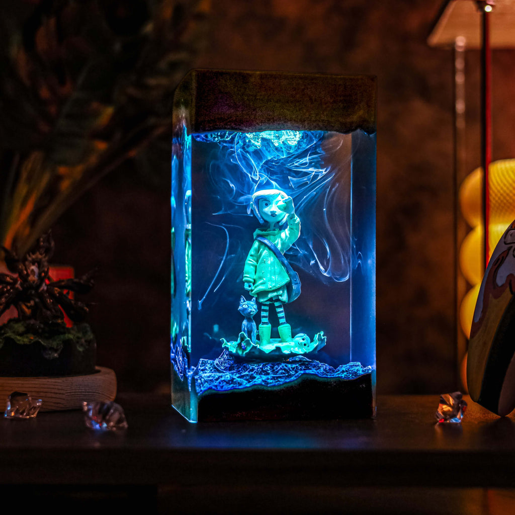 Coraline Resin Lamp | Handmade LED | Lumiverse Resin