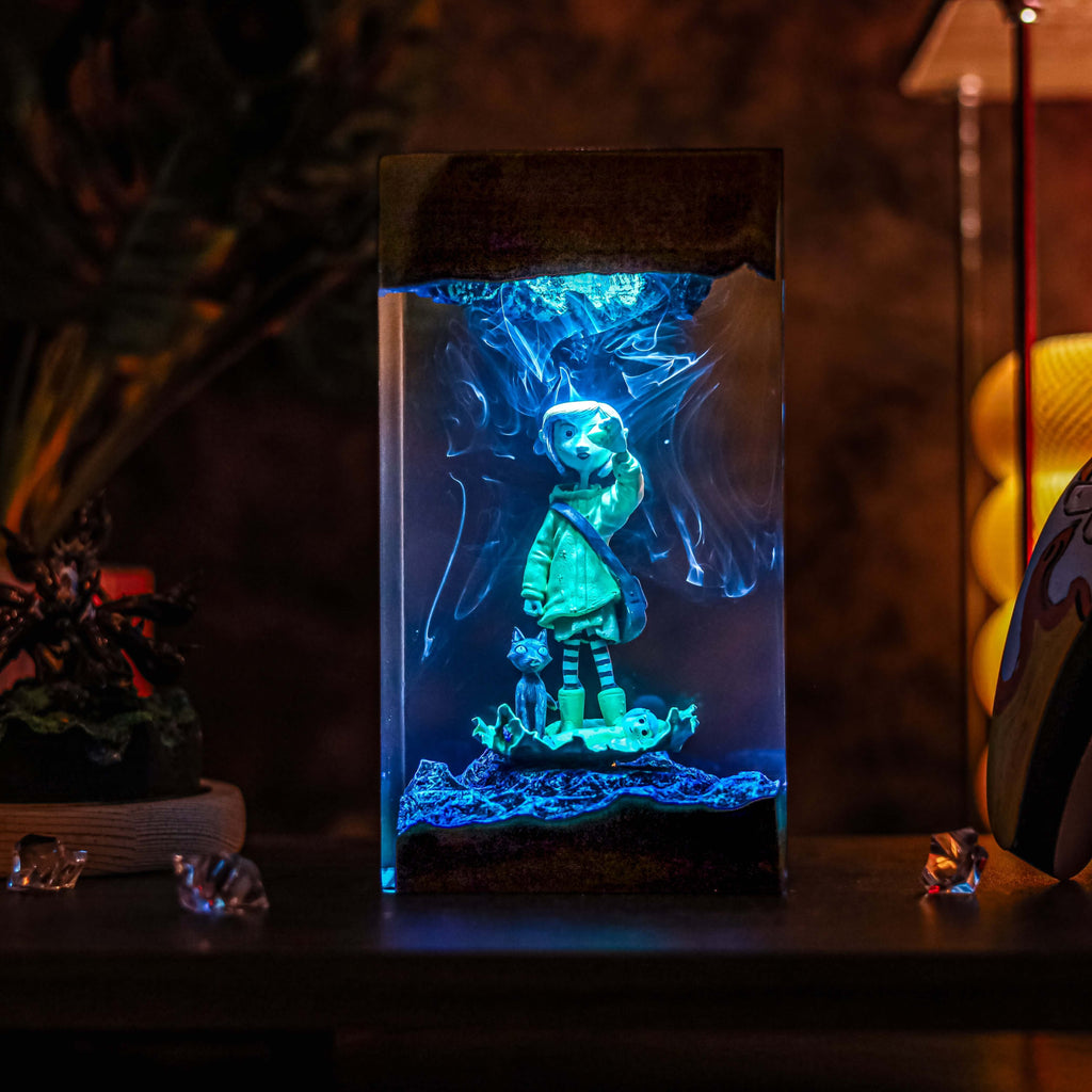 Coraline Resin Lamp | Handmade LED | Lumiverse Resin
