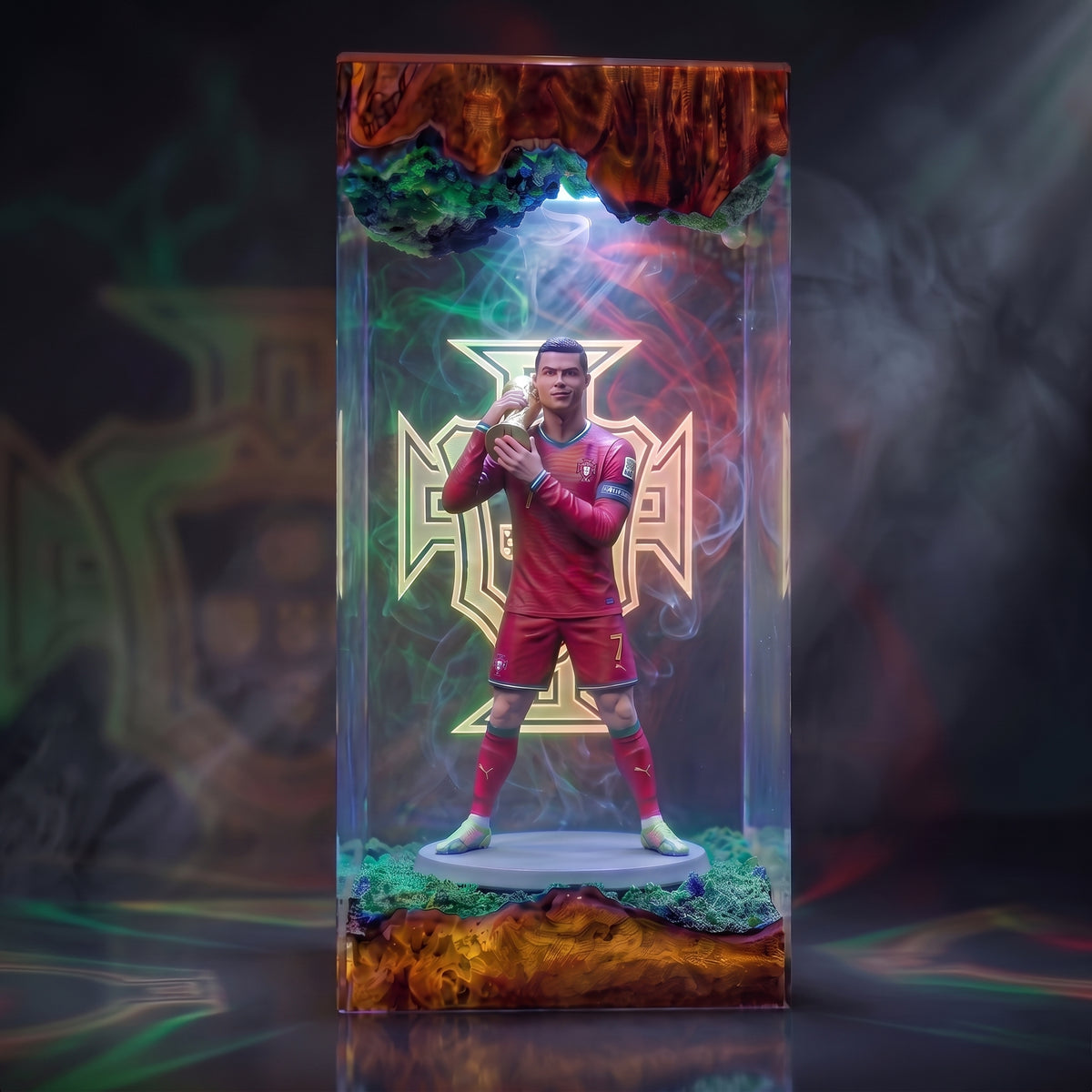 Cristiano Ronaldo Resin Lamp | Warm LED Light Ronaldo | Lumiverse Resin