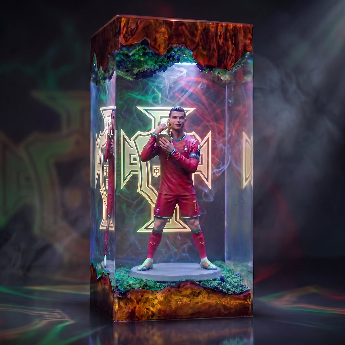 Cristiano Ronaldo Resin Lamp | Warm LED Light Ronaldo | Lumiverse Resin