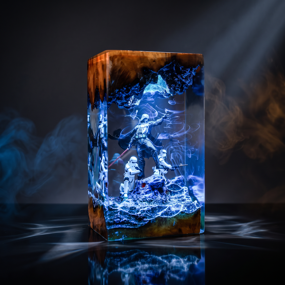 Darth Vader Resin Lamp | Warm LED Light StarWar | Lumiverse Resin