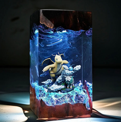 Dragonite Resin Lamp - Handmade LED Pokemon