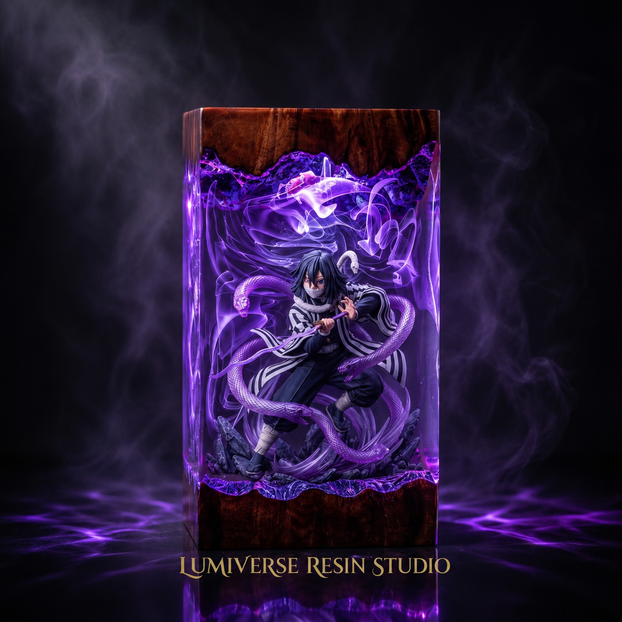 Iguro Obanai Resin Lamp  - Demon Slayer