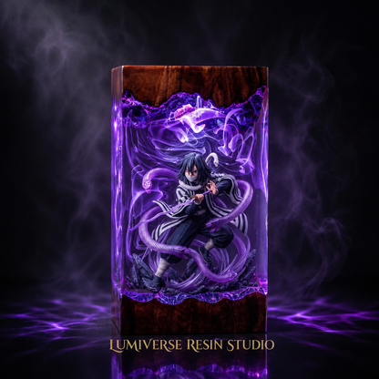 Iguro Obanai Resin Lamp  - Demon Slayer