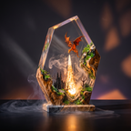 Fantasy Dragon Resin Lamp | USB-Powered LED Dragon | Lumiverse Resin