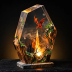 Fantasy Dragon Resin Lamp | USB-Powered LED Dragon | Lumiverse Resin