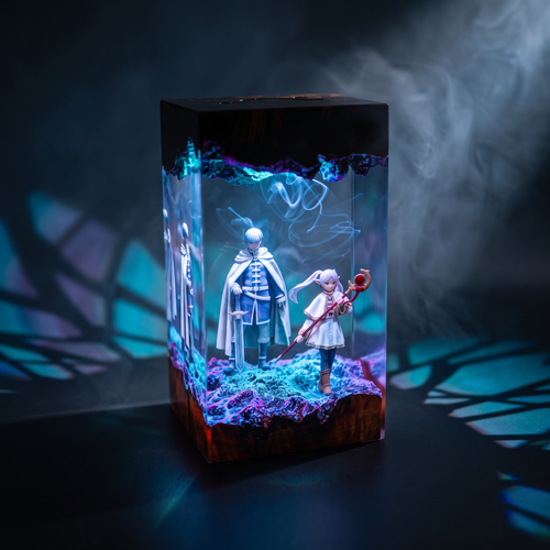 Frieren & Himmel Resin Lamp - Handmade LED Decor