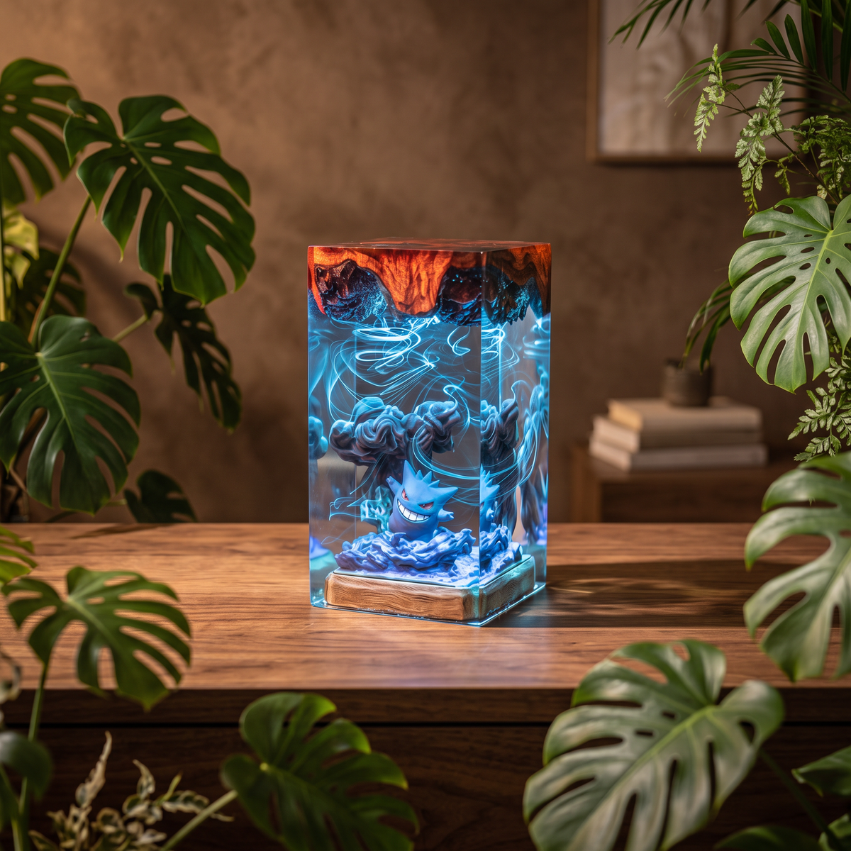 Gengar Resin Lamp | Handmade Pokemon LED | Lumiverse Resin