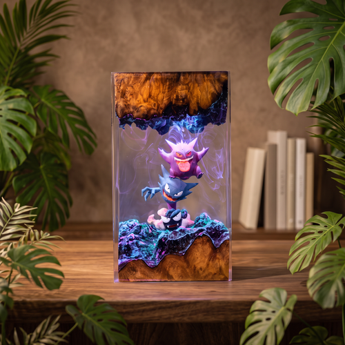 Gengar Resin Lamp V1 - Pokemon LED Night Light