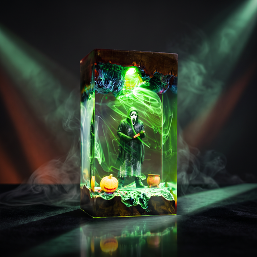 Ghost Face Resin Lamp | LED RGB | Lumiverse Resin