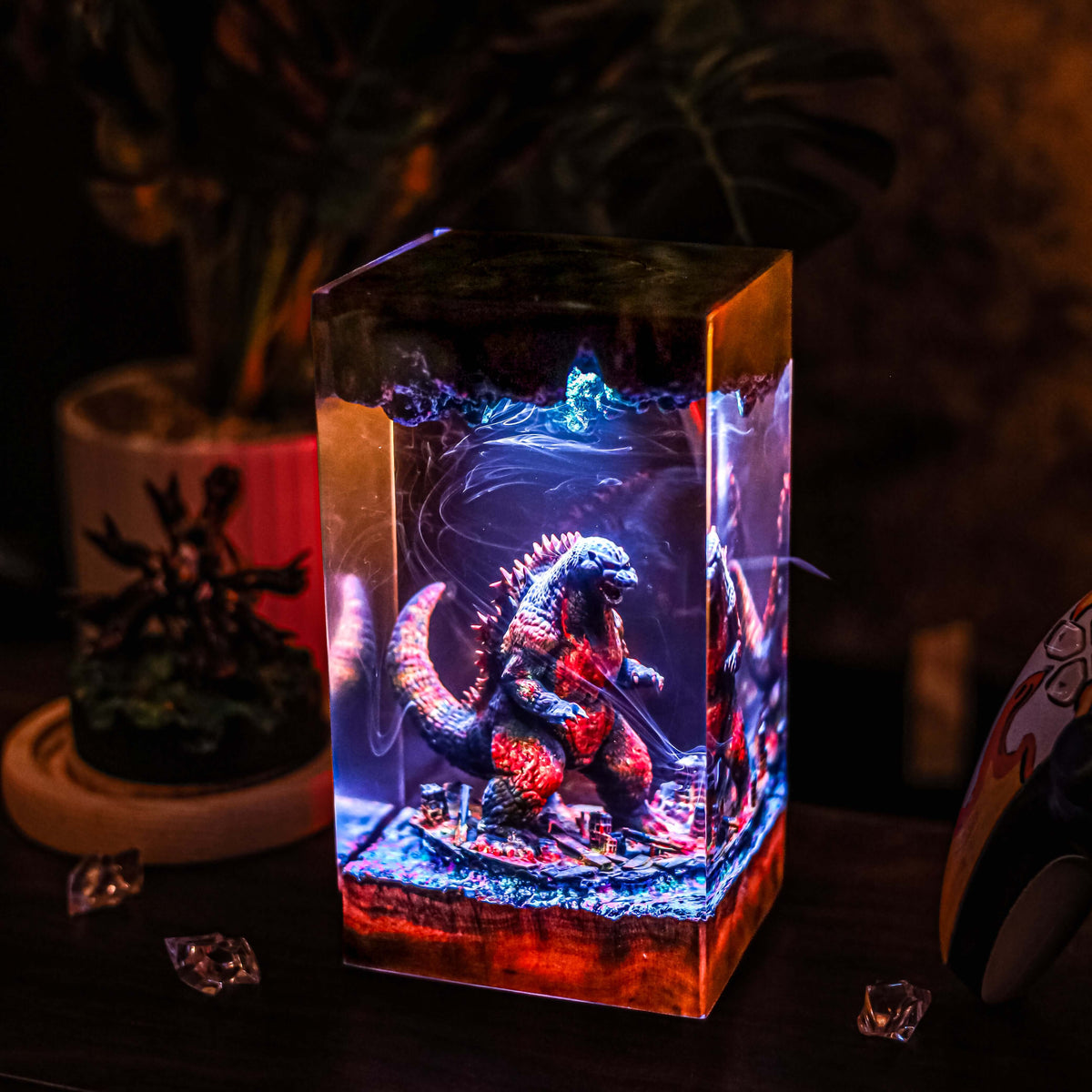 Godzilla V4 Resin Lamp | LED RGB Godzilla | Lumiverse Resin
