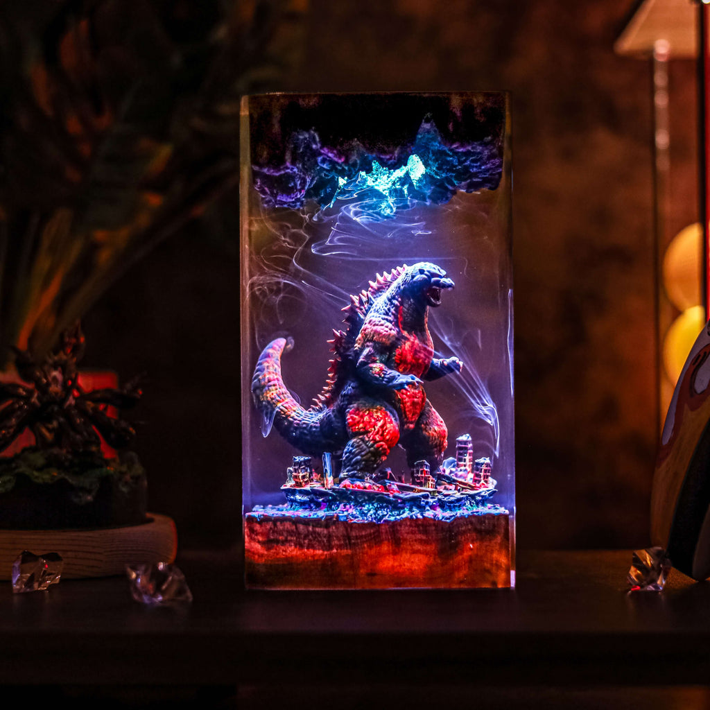 Godzilla V4 Resin Lamp | LED RGB Godzilla | Lumiverse Resin