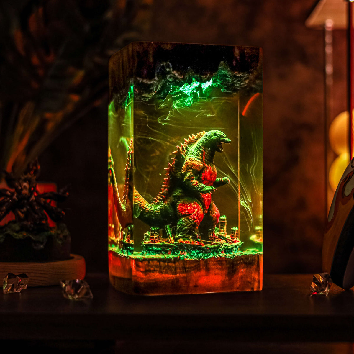 Godzilla V4 Resin Lamp | LED RGB Godzilla | Lumiverse Resin