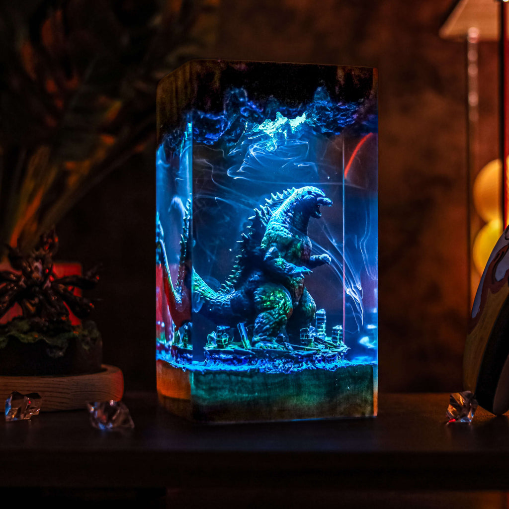Godzilla V4 Resin Lamp | LED RGB Godzilla | Lumiverse Resin