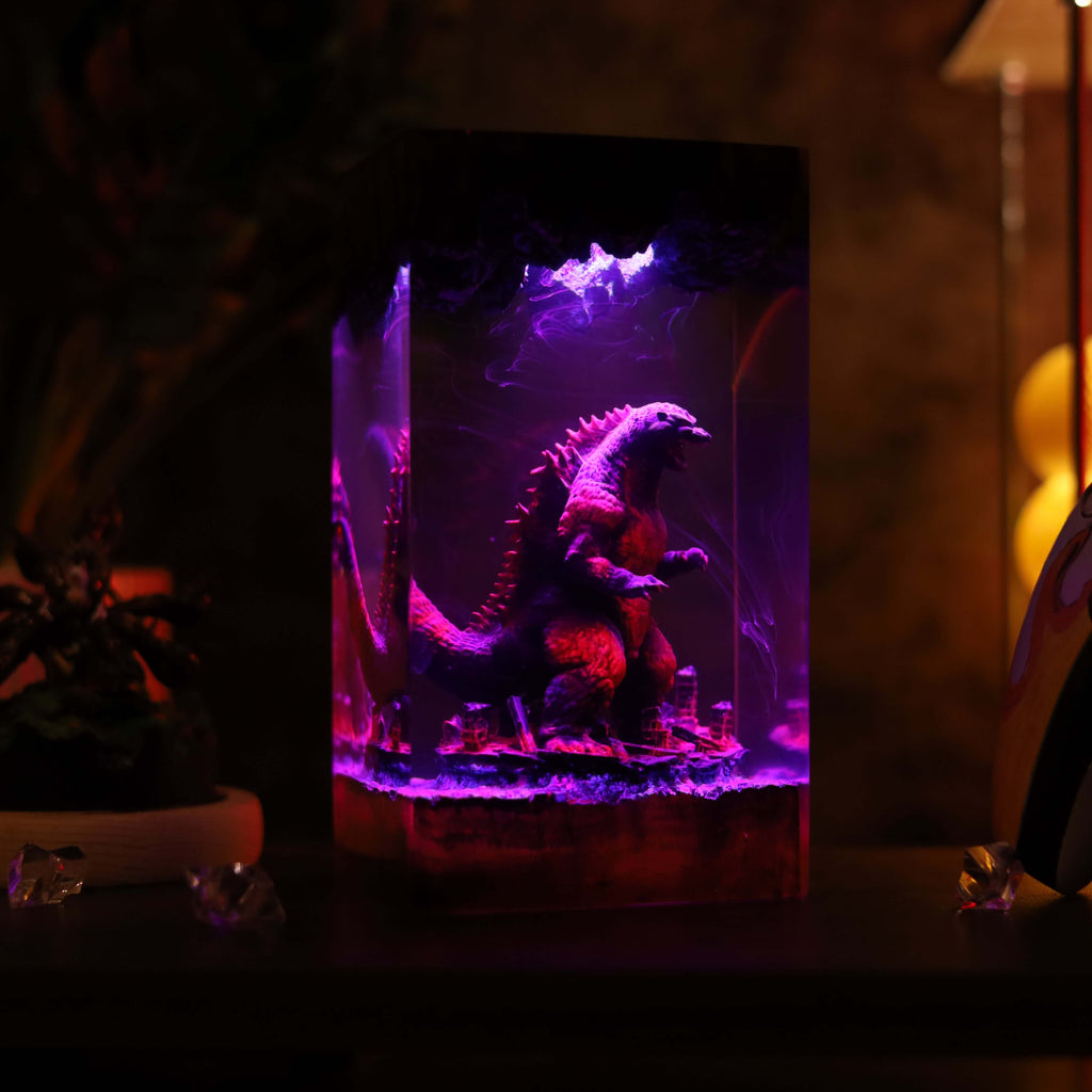 Godzilla V4 Resin Lamp | LED RGB Godzilla | Lumiverse Resin