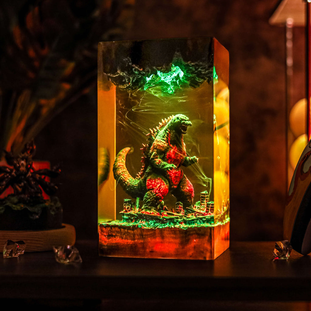 Godzilla V4 Resin Lamp | LED RGB Godzilla | Lumiverse Resin