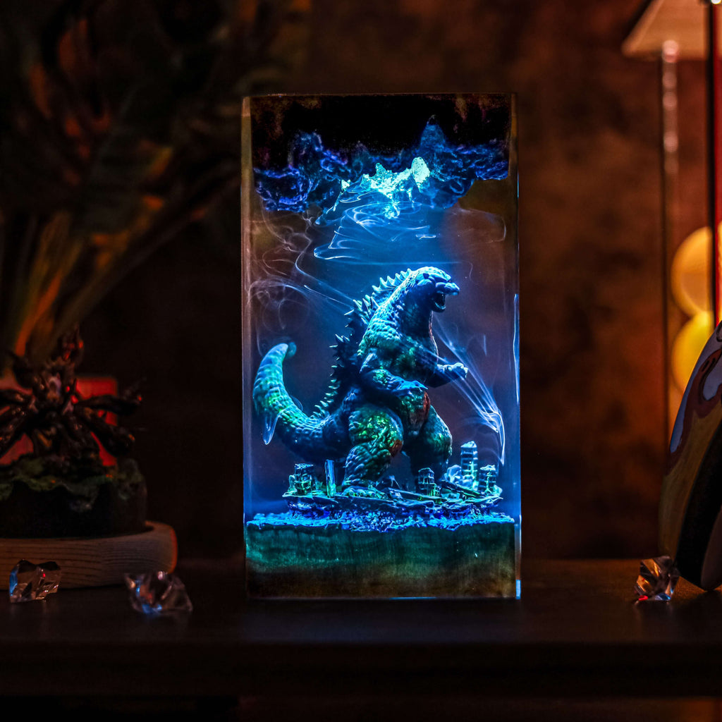 Godzilla V4 Resin Lamp | LED RGB Godzilla | Lumiverse Resin