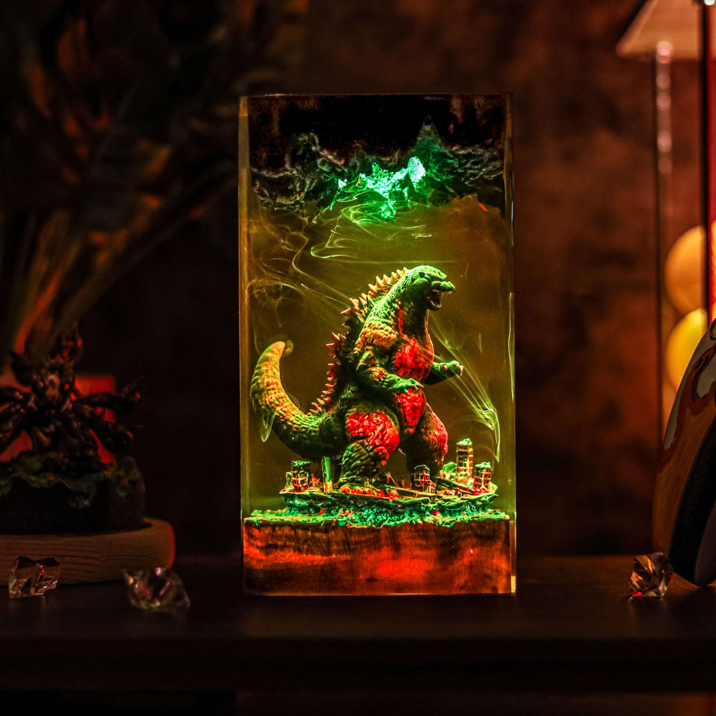 Godzilla V4 Resin Lamp | LED RGB Godzilla | Lumiverse Resin