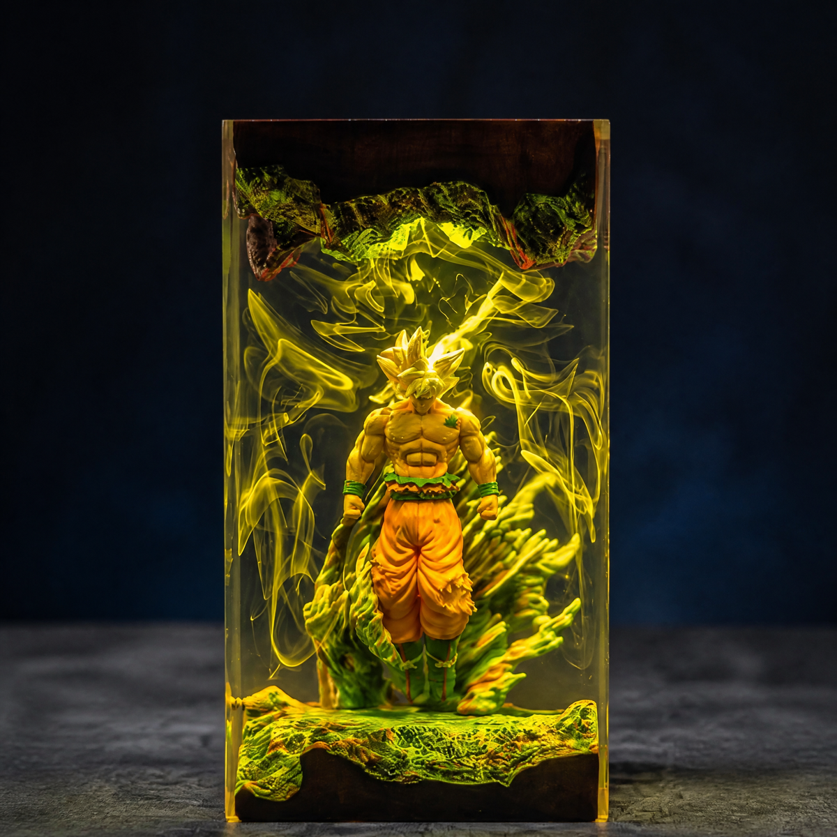 Goku Ultra Instinct Resin Lamp | LED Diorama DragonBall | Lumiverse Resin