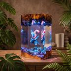 Greninja Resin Lamp | Handmade Pokemon LED | Lumiverse Resin