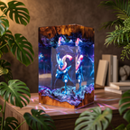 Greninja Resin Lamp | Handmade Pokemon LED | Lumiverse Resin