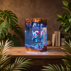 Greninja Resin Lamp | Handmade Pokemon LED | Lumiverse Resin