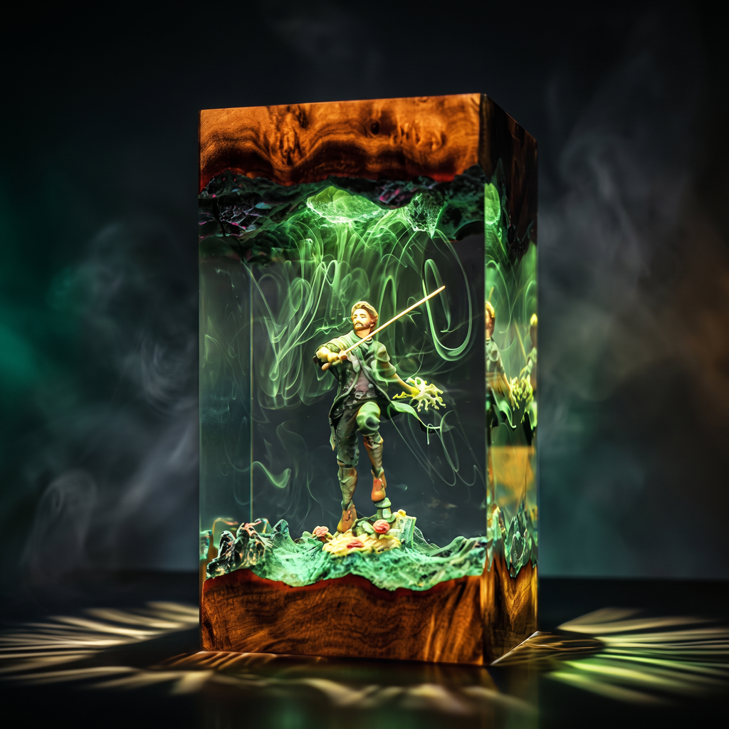 Gustave Resin Lamp | Warm LED Light ClairObscurExpedition33 | Lumiverse Resin