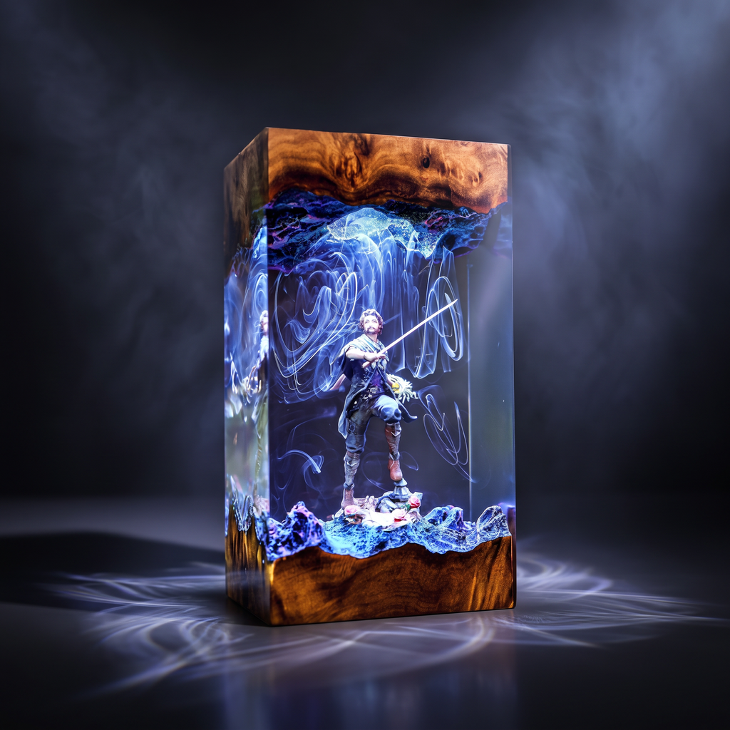 Gustave Resin Lamp | Warm LED Light ClairObscurExpedition33 | Lumiverse Resin