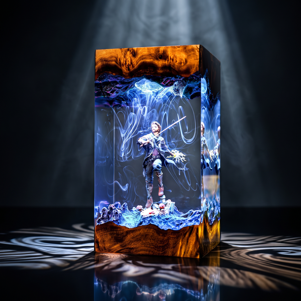 Gustave Resin Lamp | Warm LED Light ClairObscurExpedition33 | Lumiverse Resin