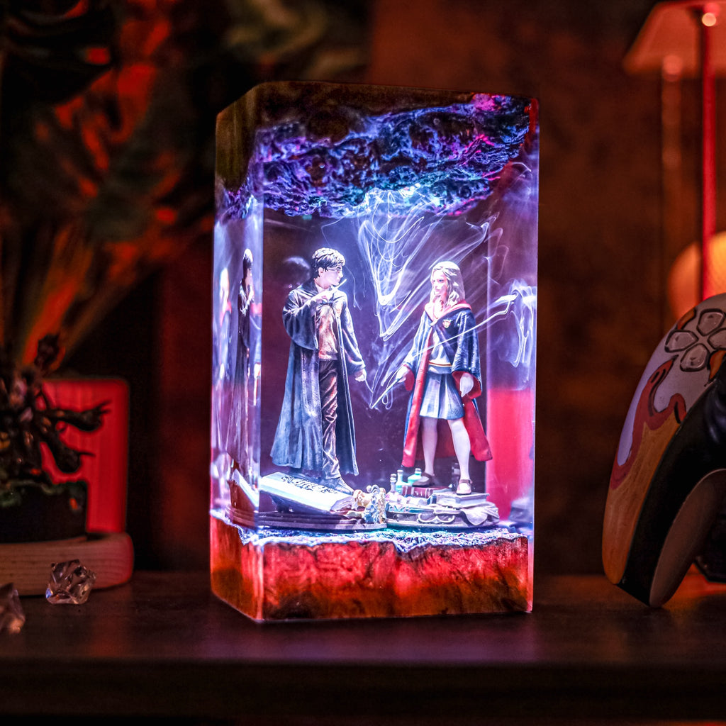 Harry Potter Hermione Granger Resin Lamp | Multicolor LED Glow HarryPotter | Lumiverse Resin