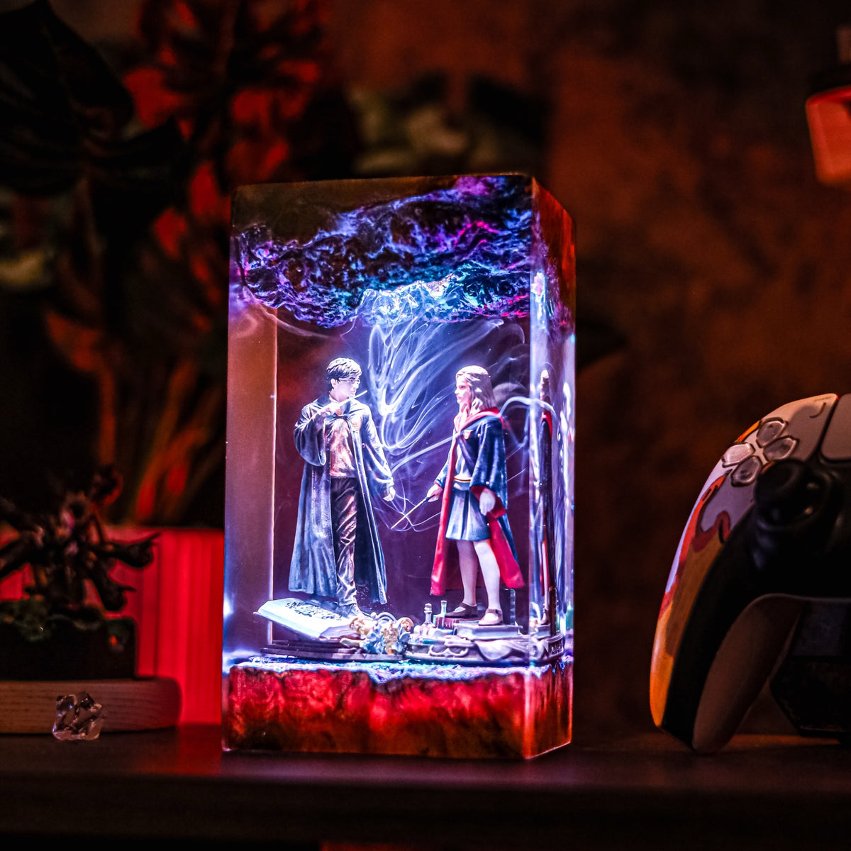 Harry Potter Hermione Granger Resin Lamp | Multicolor LED Glow HarryPotter | Lumiverse Resin