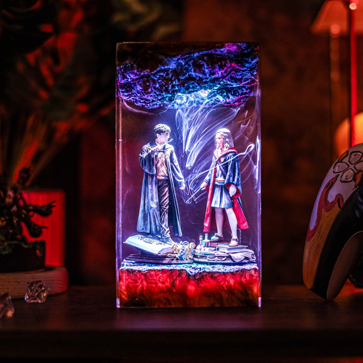 Harry Potter Hermione Granger Resin Lamp | Multicolor LED Glow HarryPotter | Lumiverse Resin