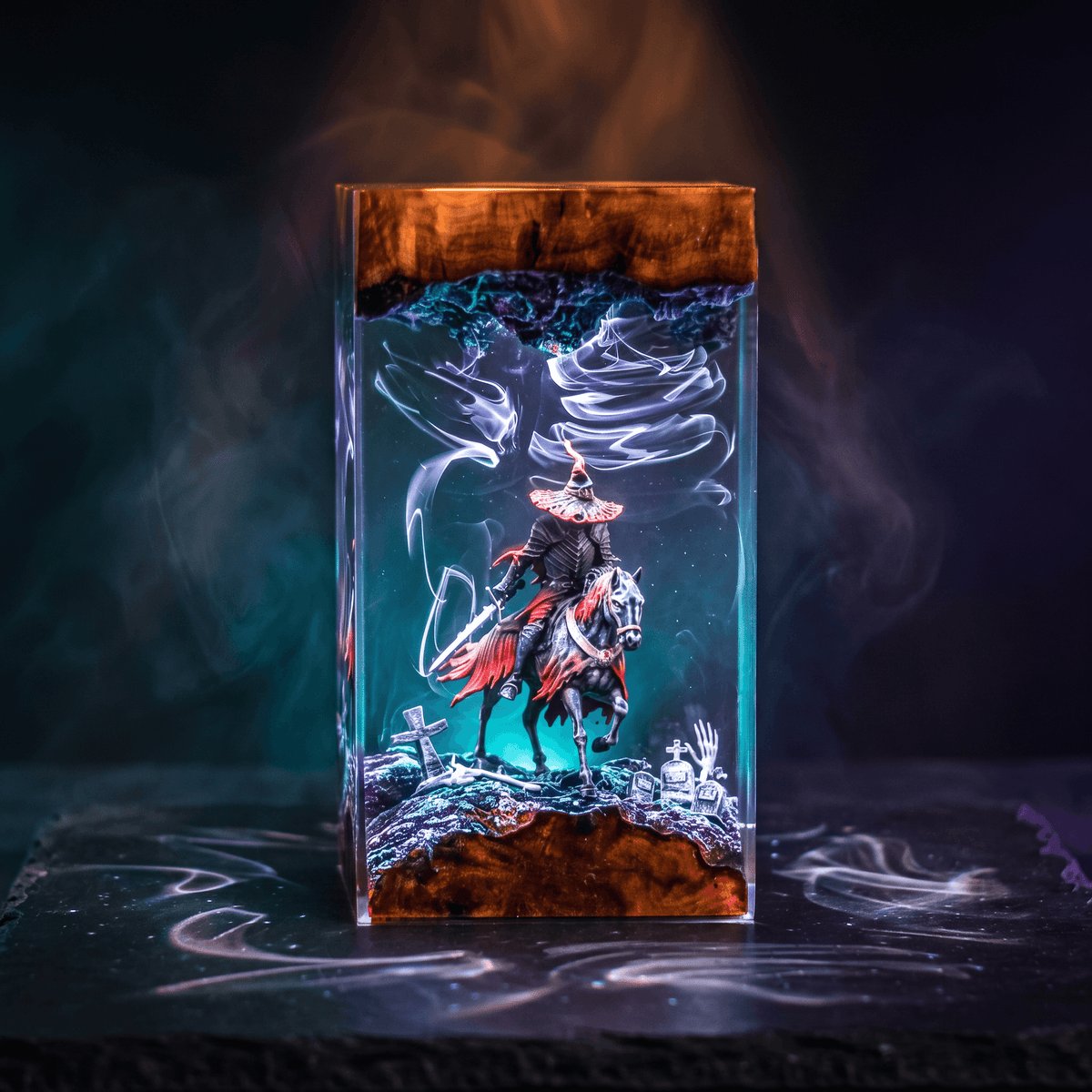 Headless Horseman Resin Lamp | Handmade LED | Lumiverse Resin