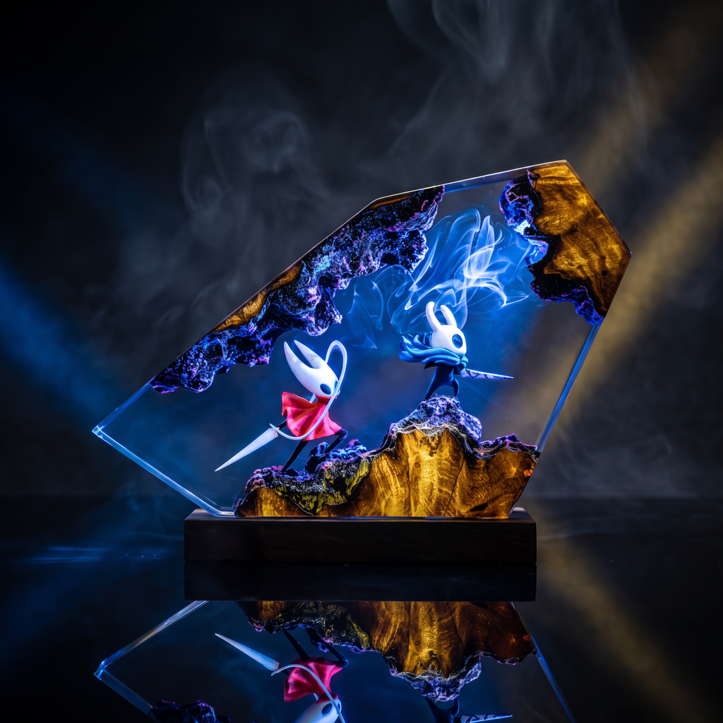 Hornet Silksong Resin Lamp | Handmade LED | Lumiverse Resin