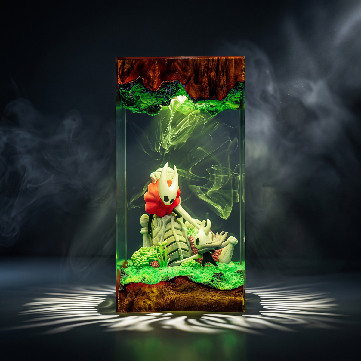 Hornet The Knight Resin Lamp | Handmade HollowKnight LED | Lumiverse Resin