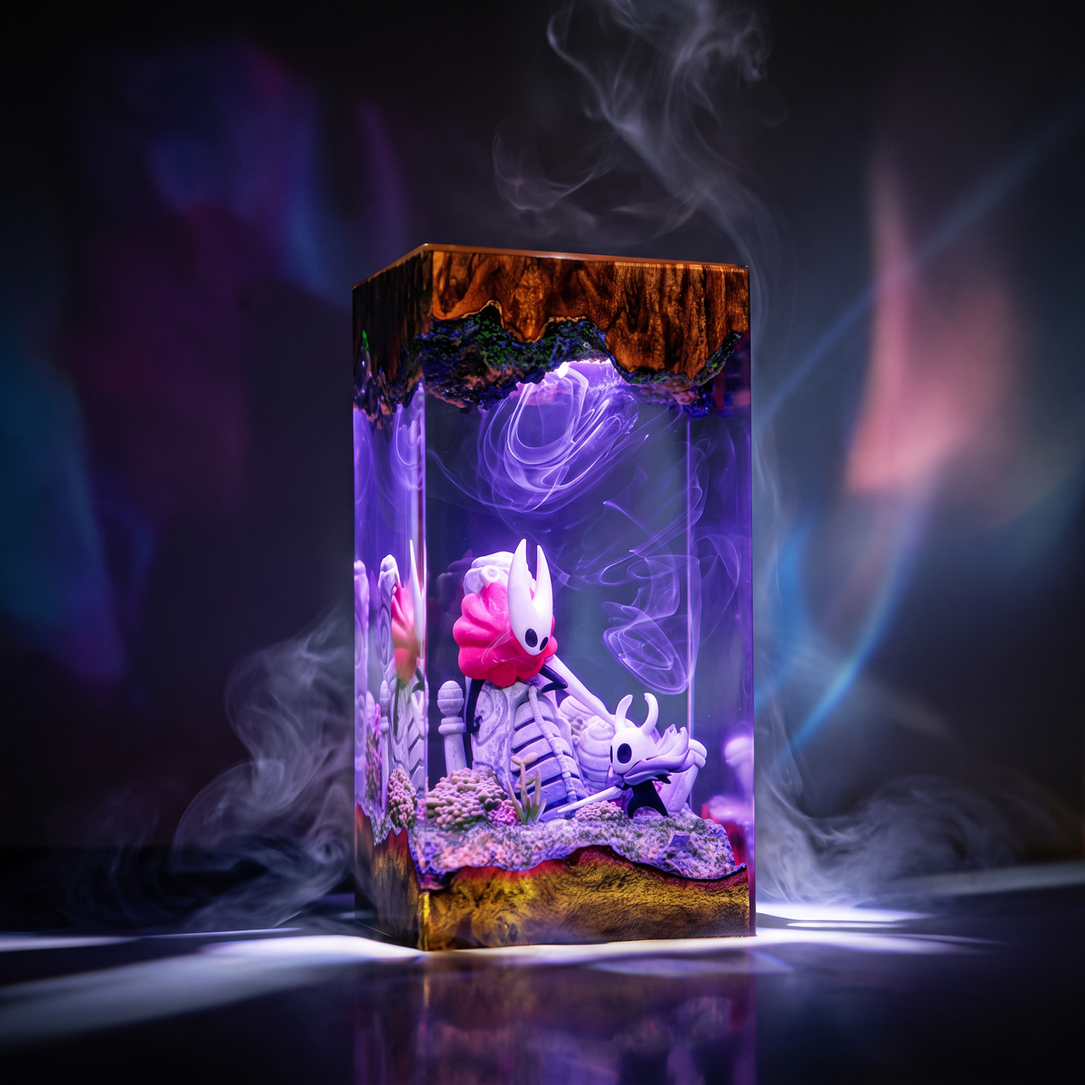 Hornet The Knight Resin Lamp | Handmade HollowKnight LED | Lumiverse Resin