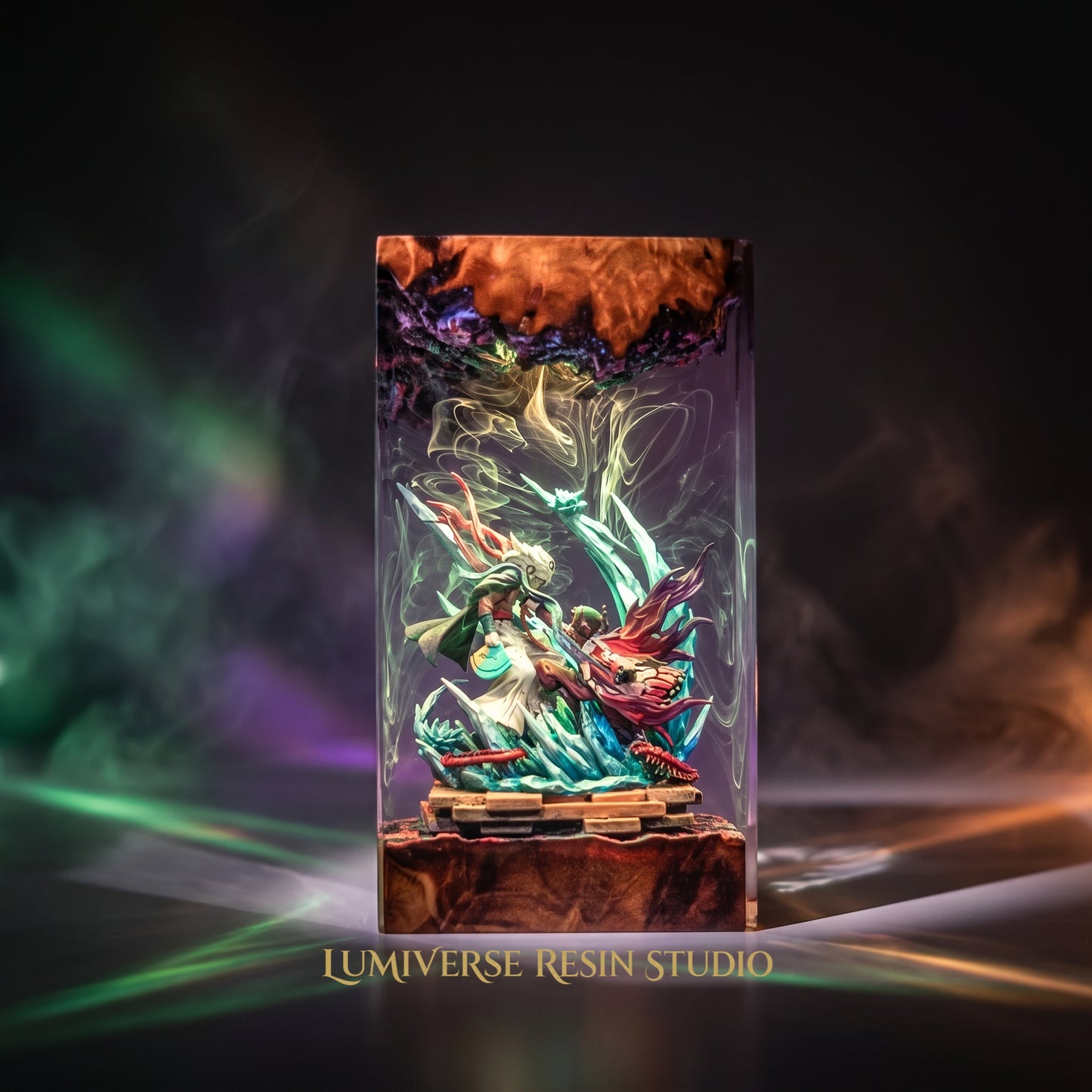 Shinobu Vs Douma Resin lamp - Demon Slayer