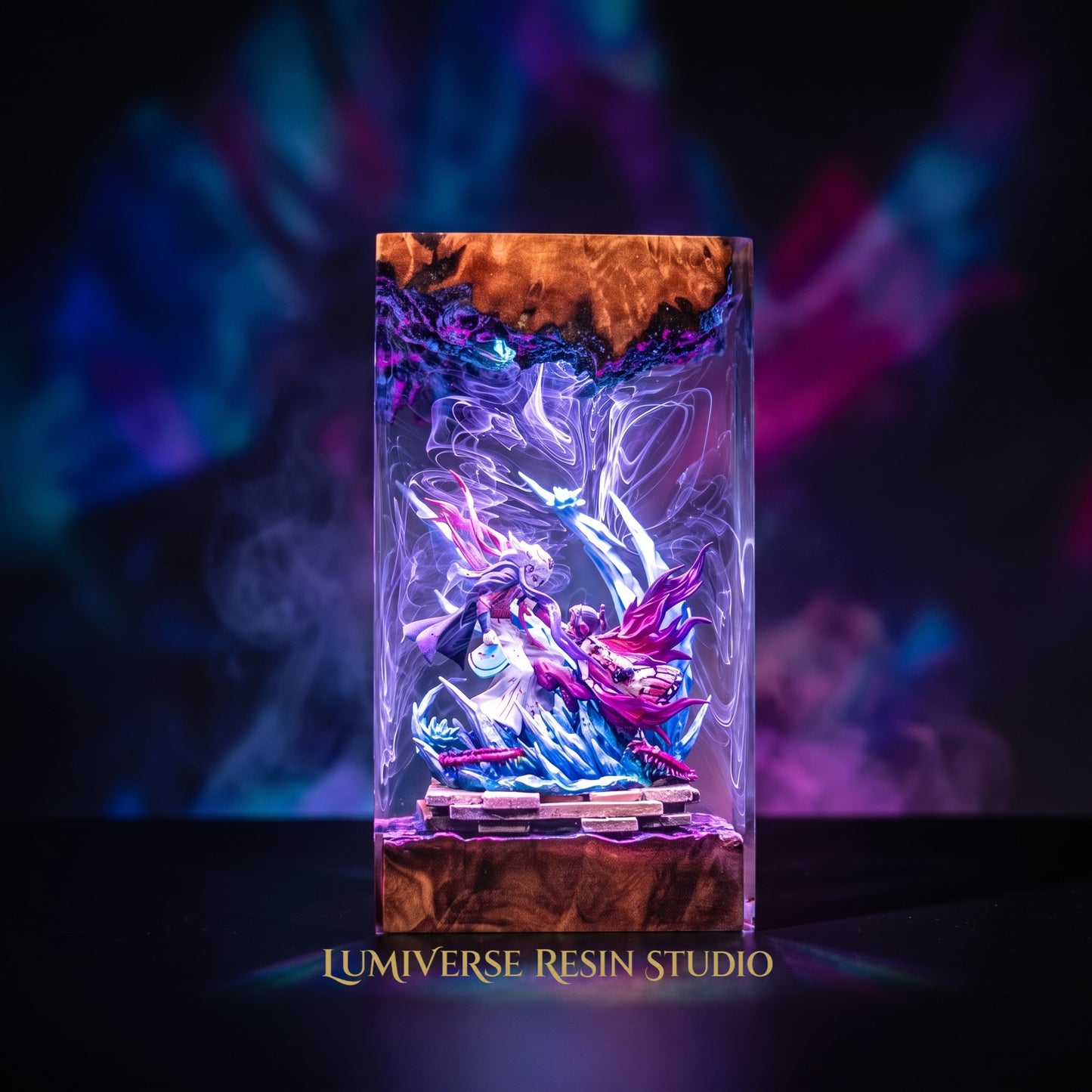 Shinobu Vs Douma Resin lamp - Demon Slayer