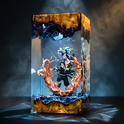 Tanjiro & Nezuko Resin Lamp - Demon Slayer