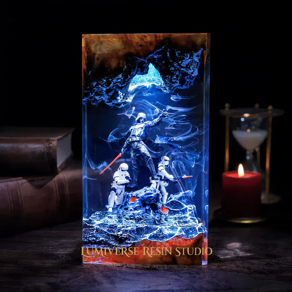 Black-Masked Lord Resin Lamp V1