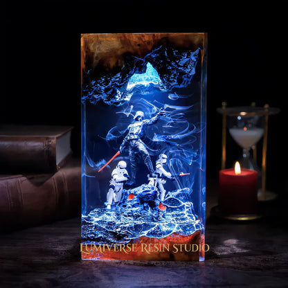 Black-Masked Lord Resin Lamp V1