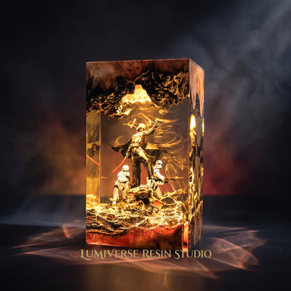 Black-Masked Lord Resin Lamp V1