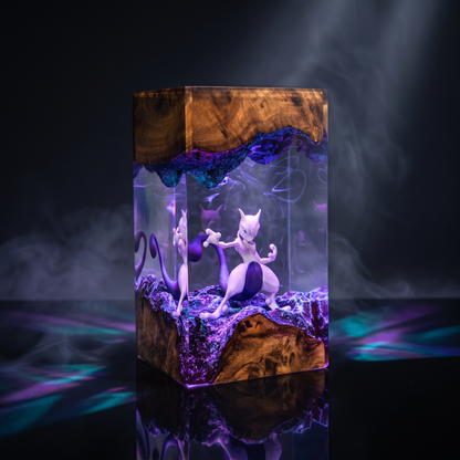Mewtwo Resin Lamp Lumi Verseresin Studio