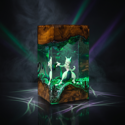 Mewtwo Resin Lamp Lumi Verseresin Studio